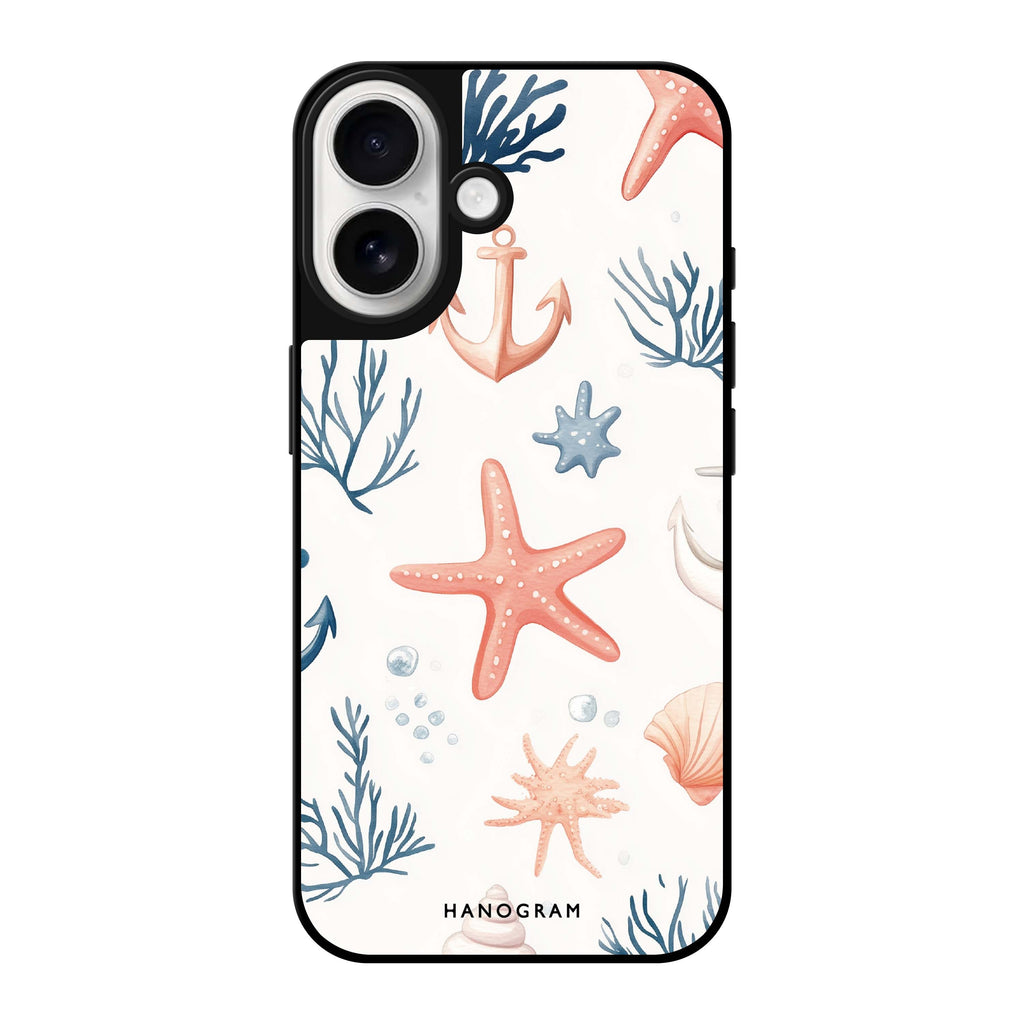 Reflective iPhone 16 Mirror Case –Seaside Sprinkles Design