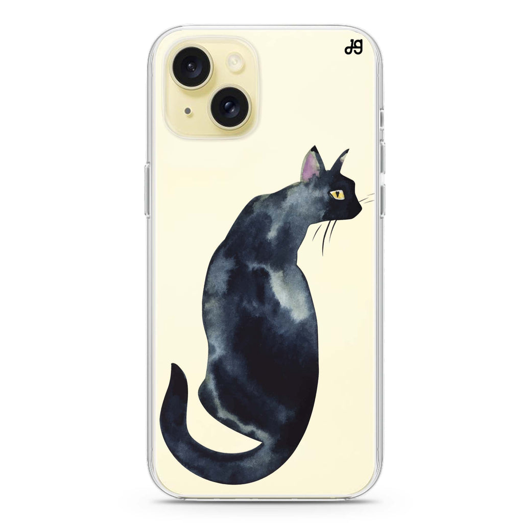 Watercolour Cat iPhone 15 plus Ultra Clear Case