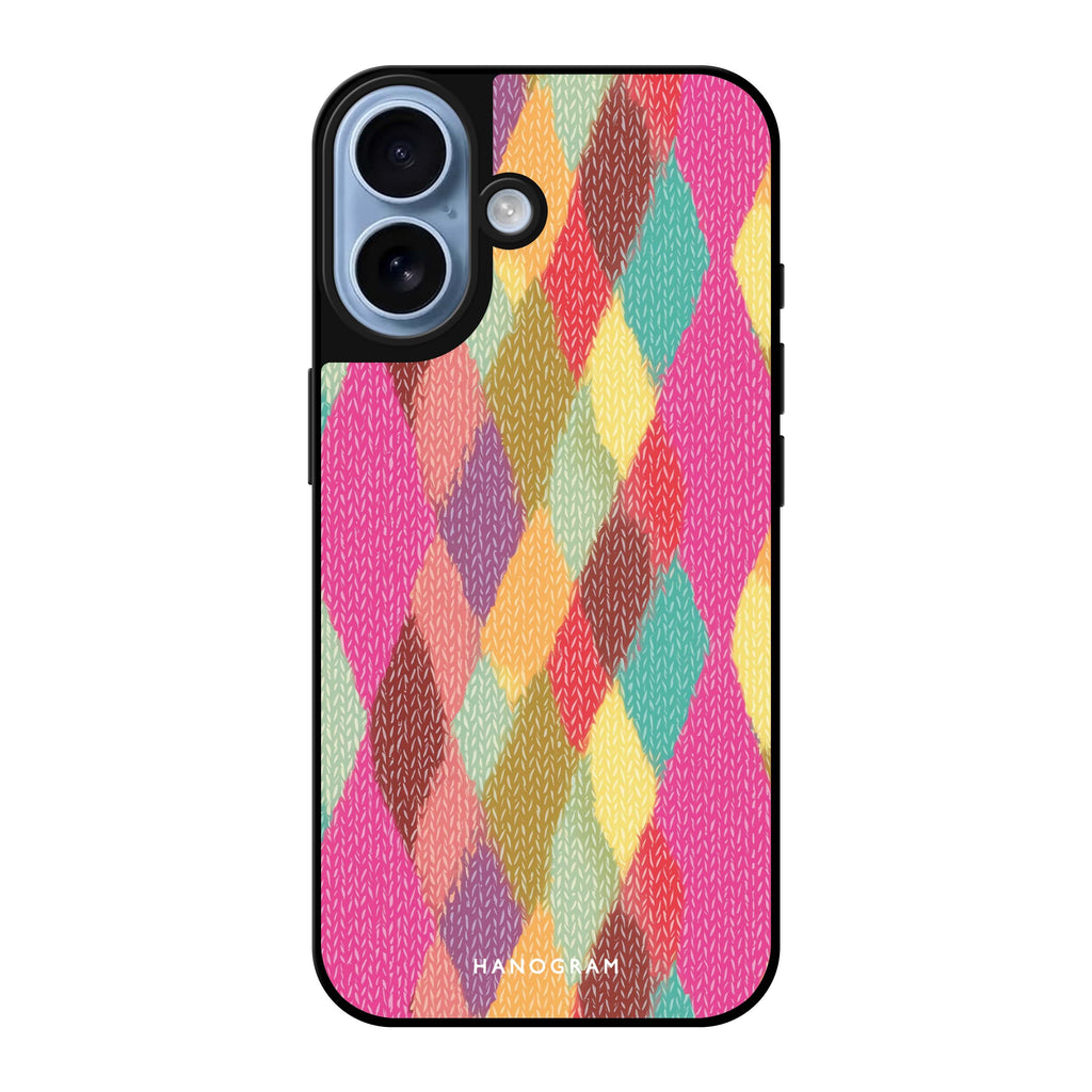 Reflective iPhone 16 Mirror Case –Breeze Diamonds Design