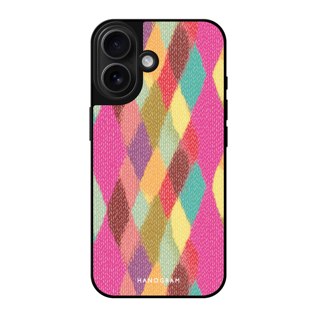 Reflective iPhone 16 Mirror Case –Breeze Diamonds Design