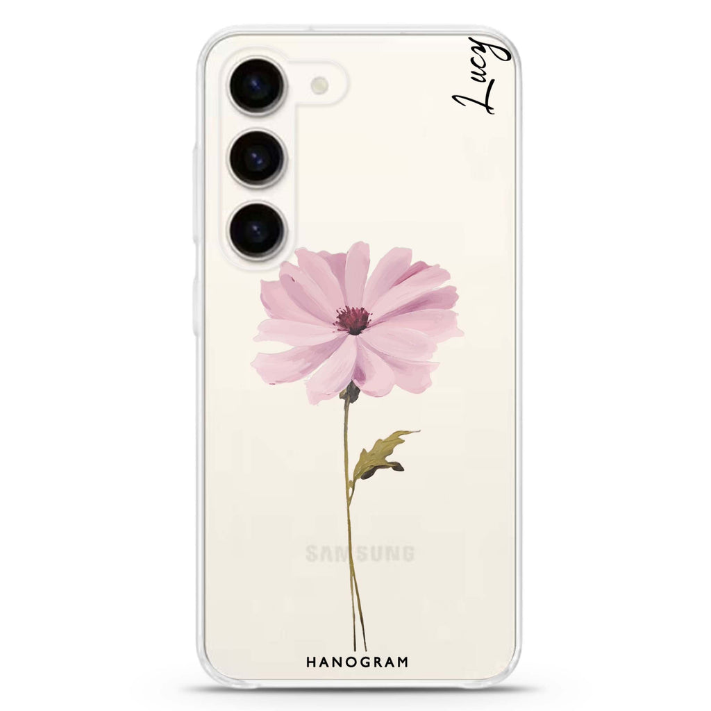 Garden Serenity personalized ultra-clear case for Samsung Galaxy S23/S22, front view