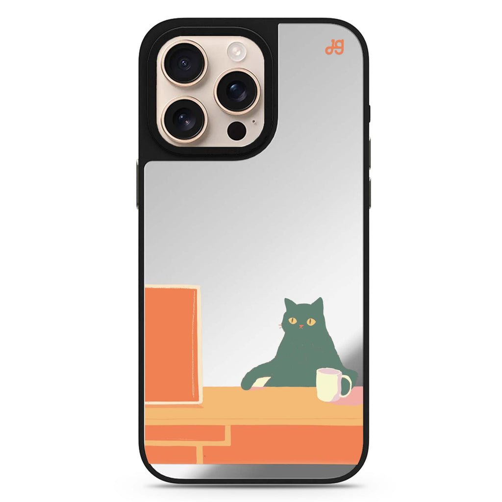 Couch Pawtato sleek reflective design iPhone 16/15/14 Pro Max & Pro mirror case