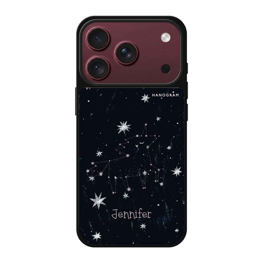 Unicorn Night personalized name unicorn animal iPhone 18 Pro Max mirror case