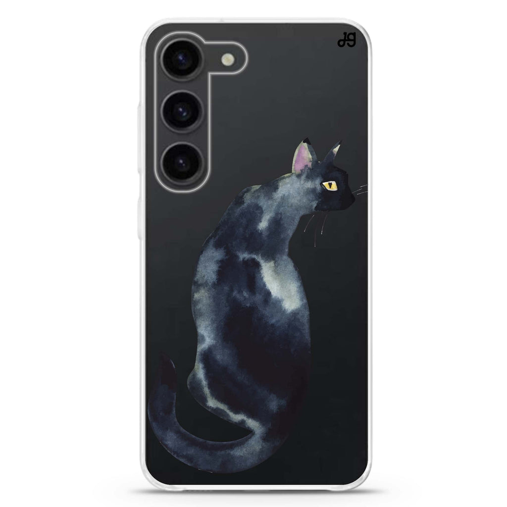 Watercolour Cat ultra-clear case for Samsung Galaxy S23/S22, front view