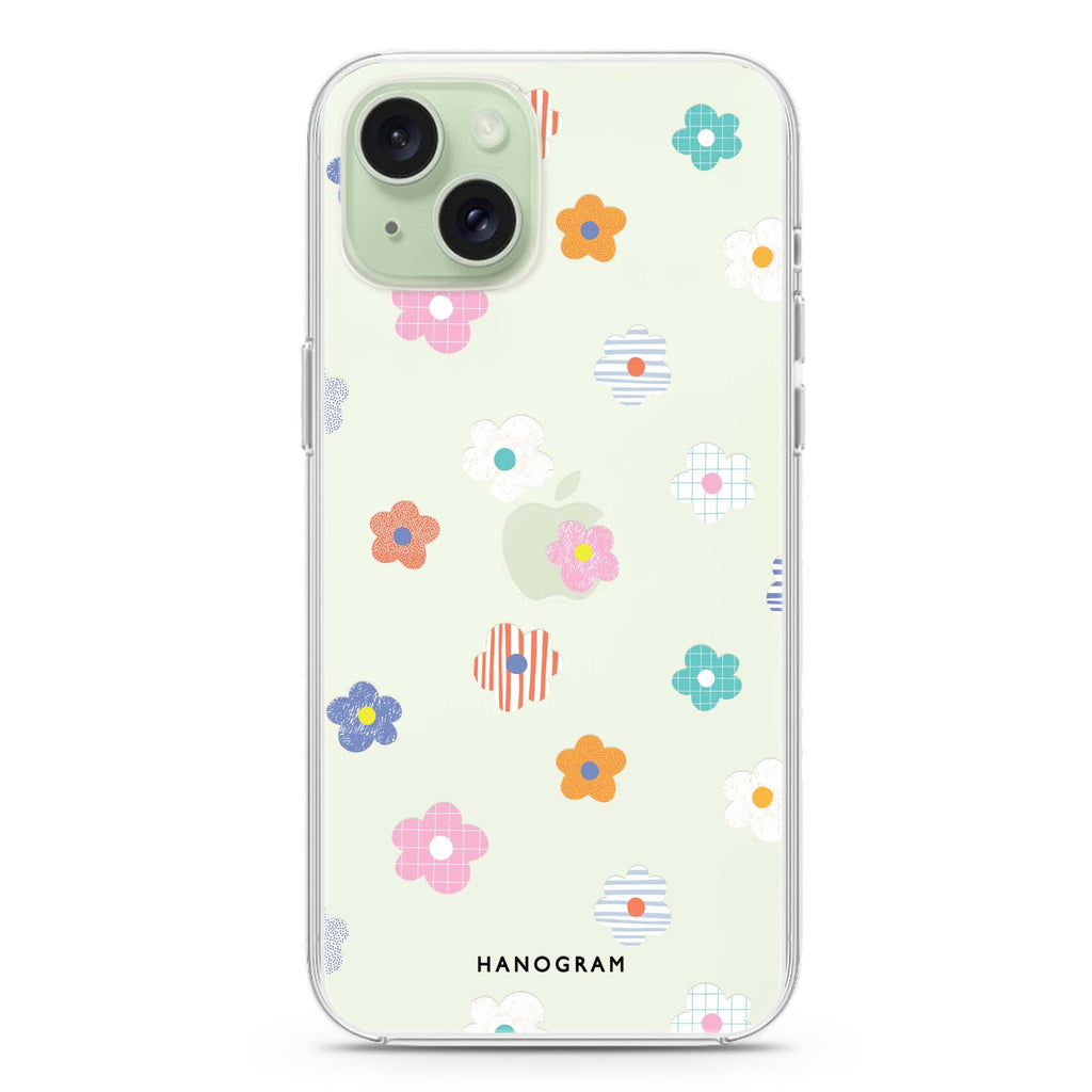 Floral Pattern iPhone 15 plus Ultra Clear Case