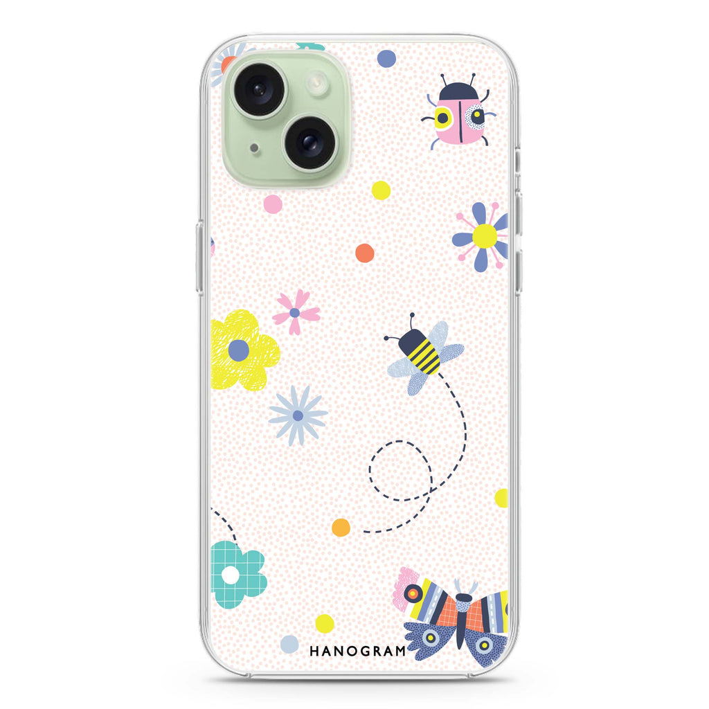 Cute Floral iPhone 15 plus Ultra Clear Case