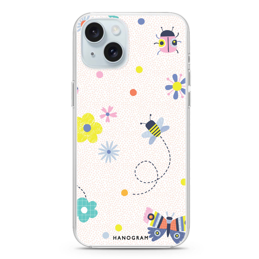 Cute Floral iPhone 15 Plus MagSafe Compatible Ultra Clear Case