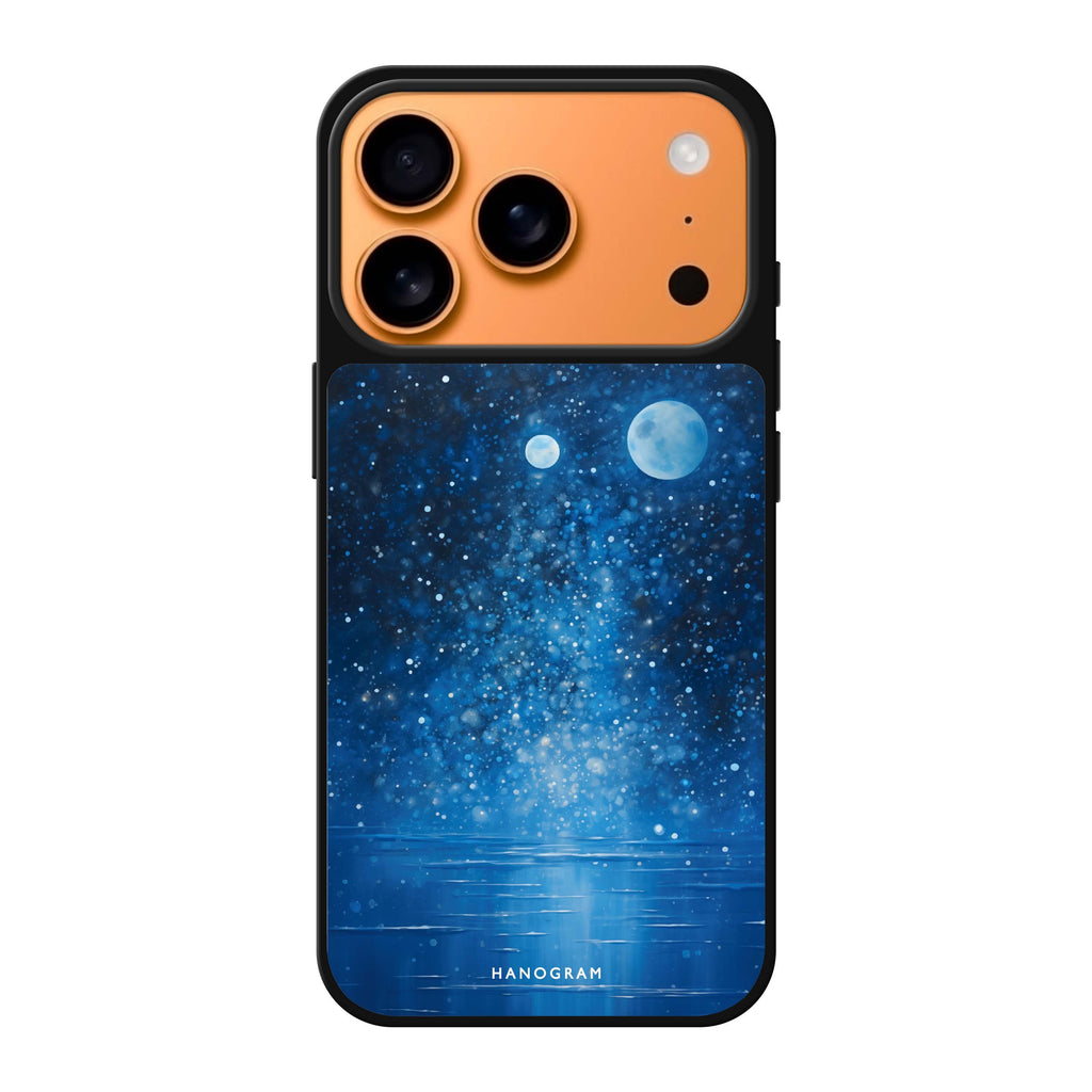 Lunar Azure blue celestial iPhone 17 Pro Max mirror case