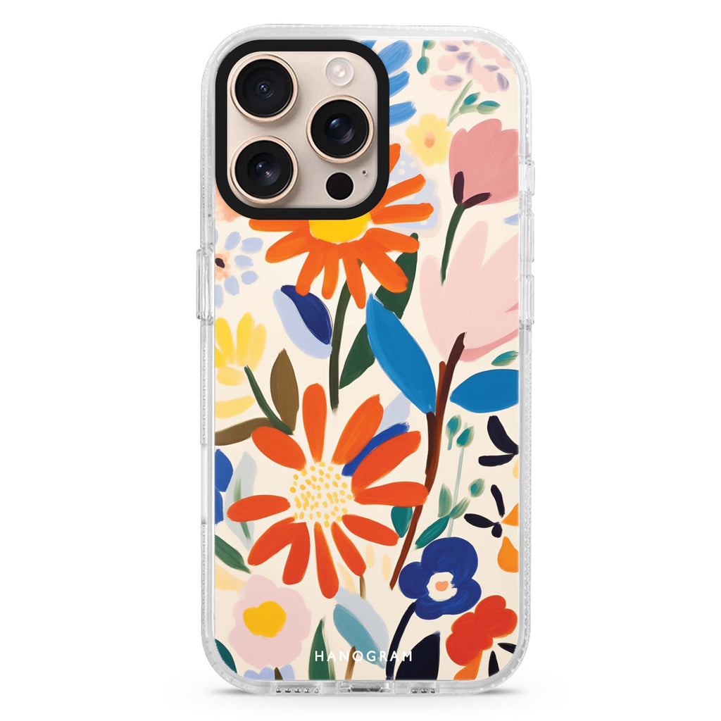 Bloom Brushwork MagSafe Compatible iPhone 16 Pro Ultra Clear Case - Personalized and Stylish Protection