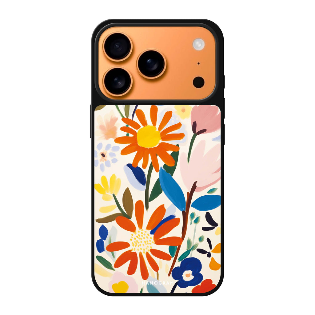 Bloom Brushwork spring flower floral iPhone 17 Pro Max mirror case