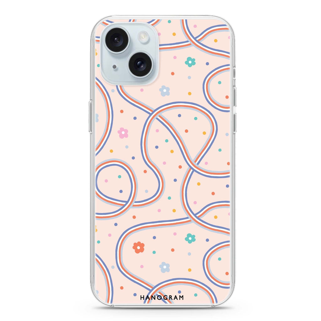 Floral & Line iPhone Ultra Clear Case