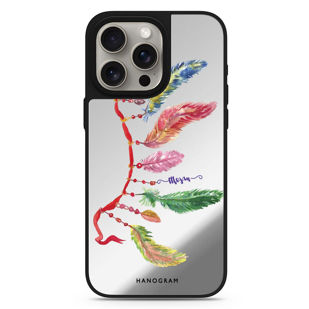 Feather II personalized name MagSafe mirror case for iPhone 16/15/14 Pro Max and Pro, main view