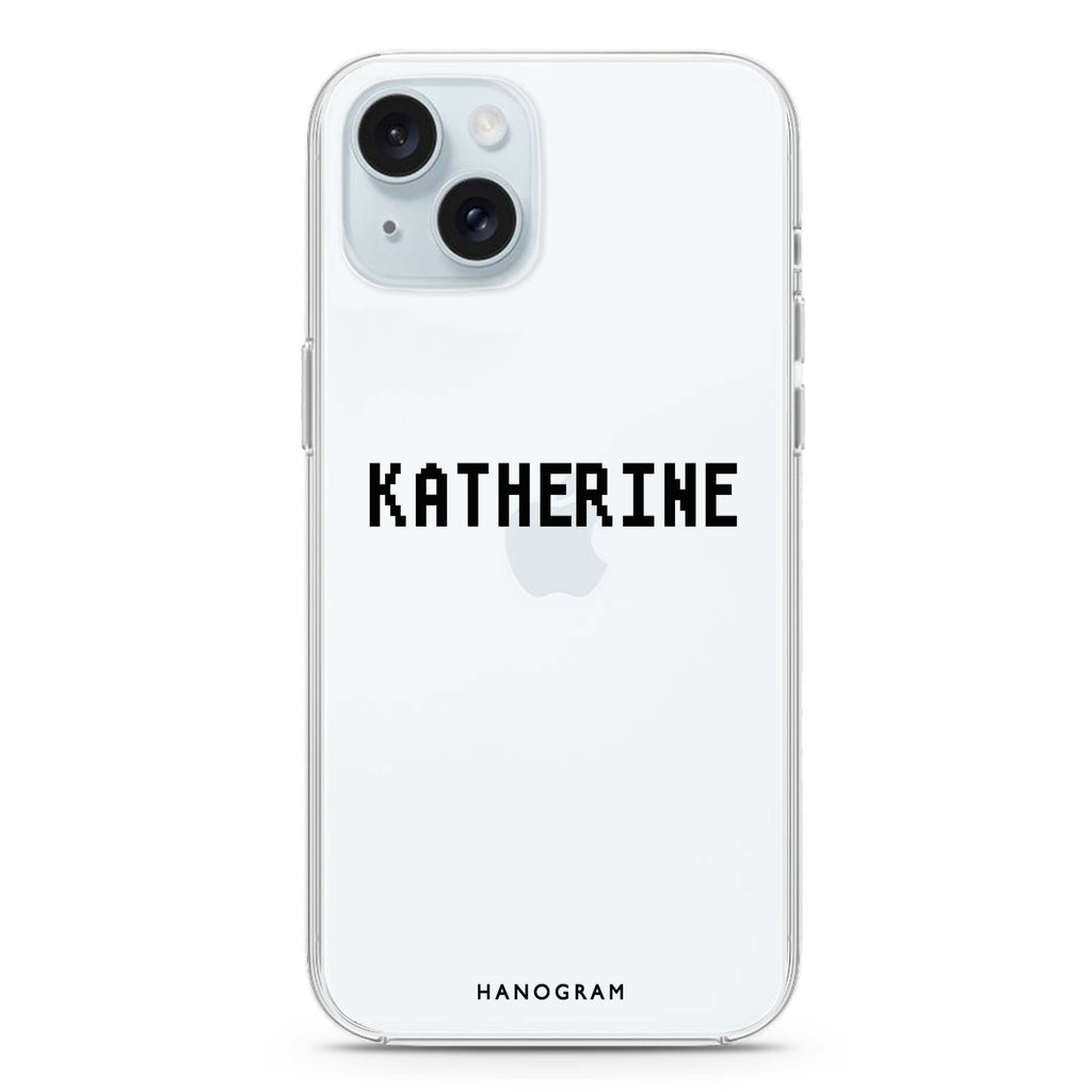 Pixel Custom Name iPhone Ultra Clear Case