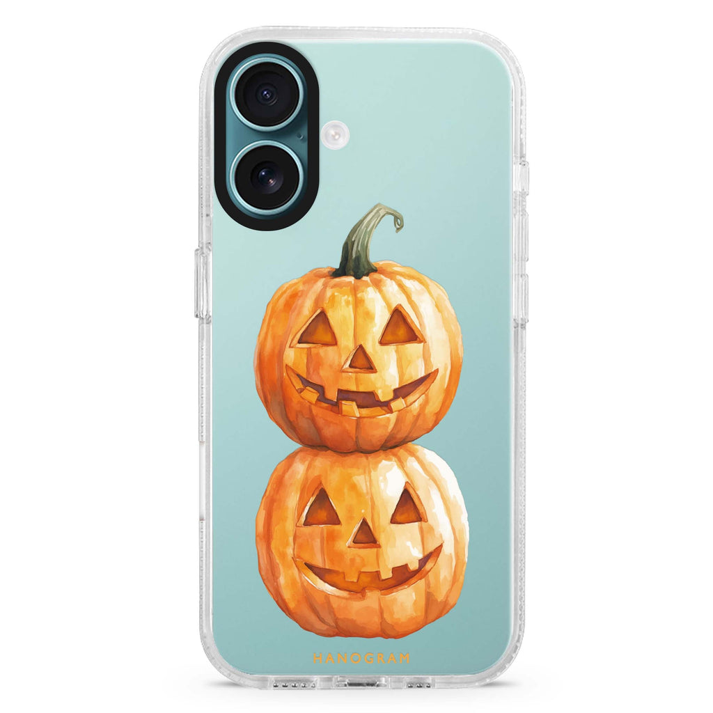Harvest Charm iPhone 16 and 16 Plus ultra clear case, transparent graphic artwork, front product view