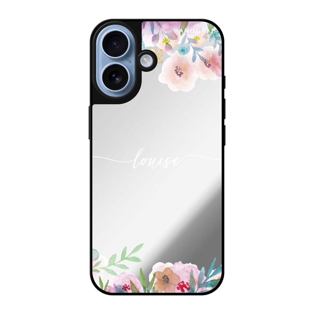 Reflective iPhone 16 Mirror Case –Art of Floral Design