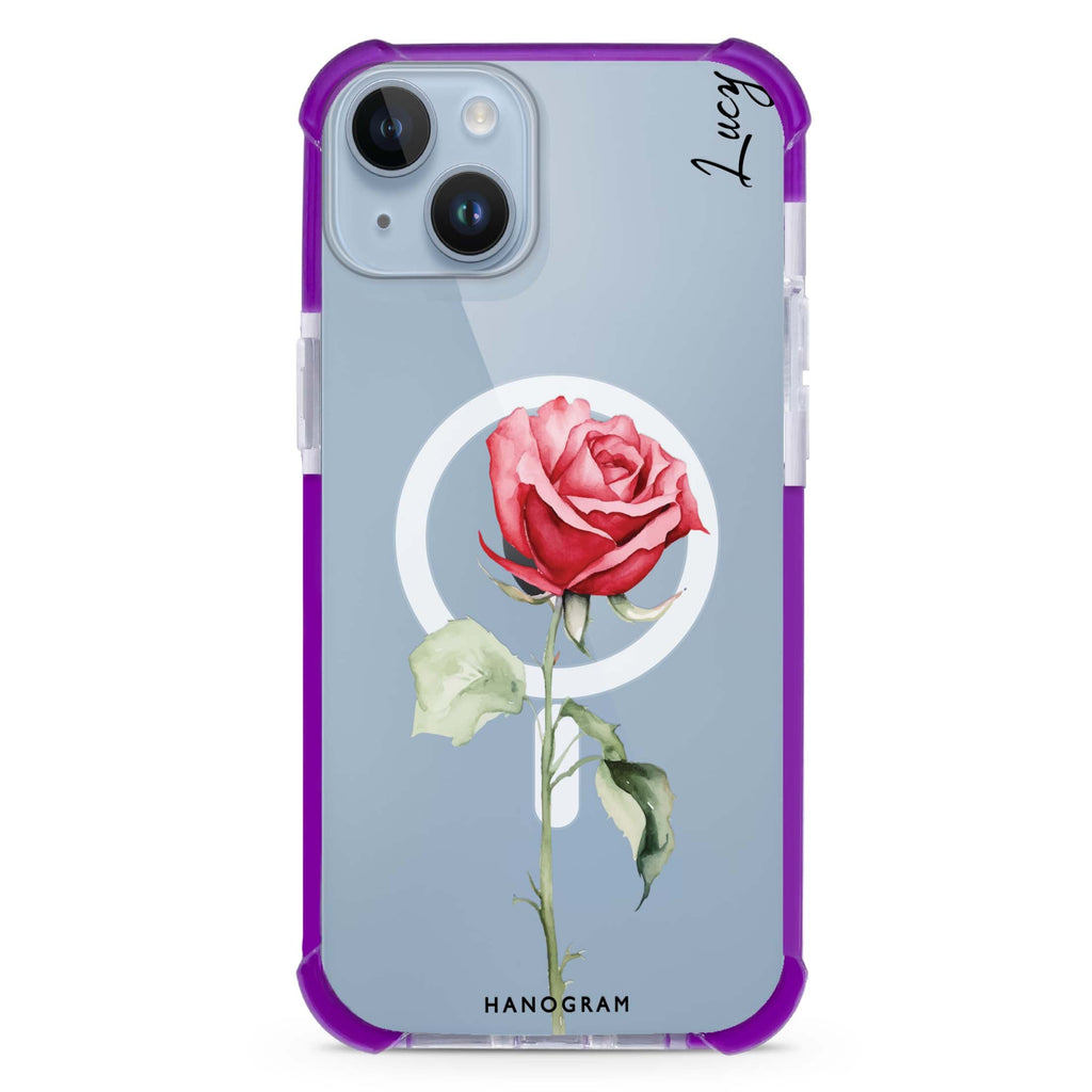 Rose Radiance iPhone 15 Plus MagSafe Compatible Ultra Shockproof Case