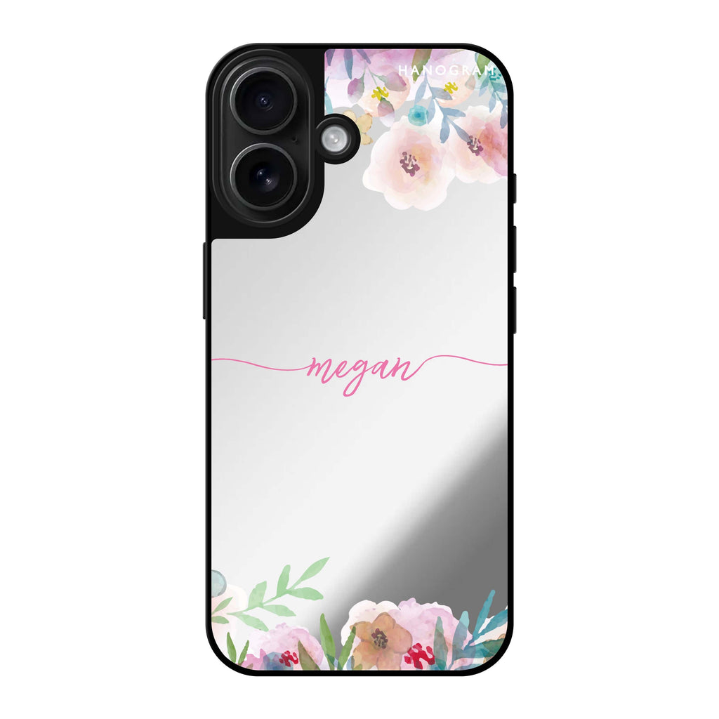 Reflective iPhone 16 Mirror Case –Art of Floral Design