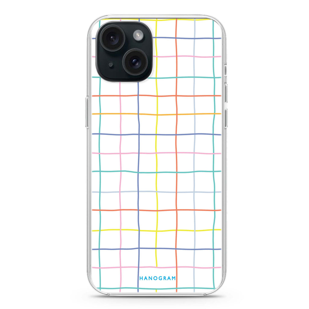 Colourful Checked Pattern iPhone Ultra Clear Case