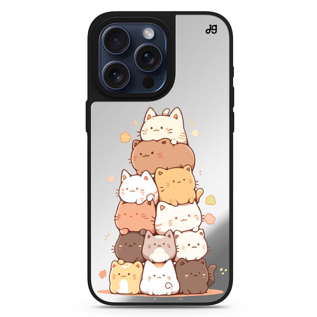 Kitty Cluster MagSafe compatible mirror case for iPhone 16/15/14 Pro Max and Pro, main view