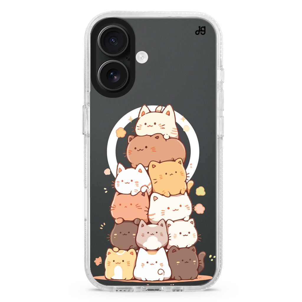 Kitty Cluster MagSafe Compatible iPhone 16 Ultra Clear Case - Personalized and Stylish Protection