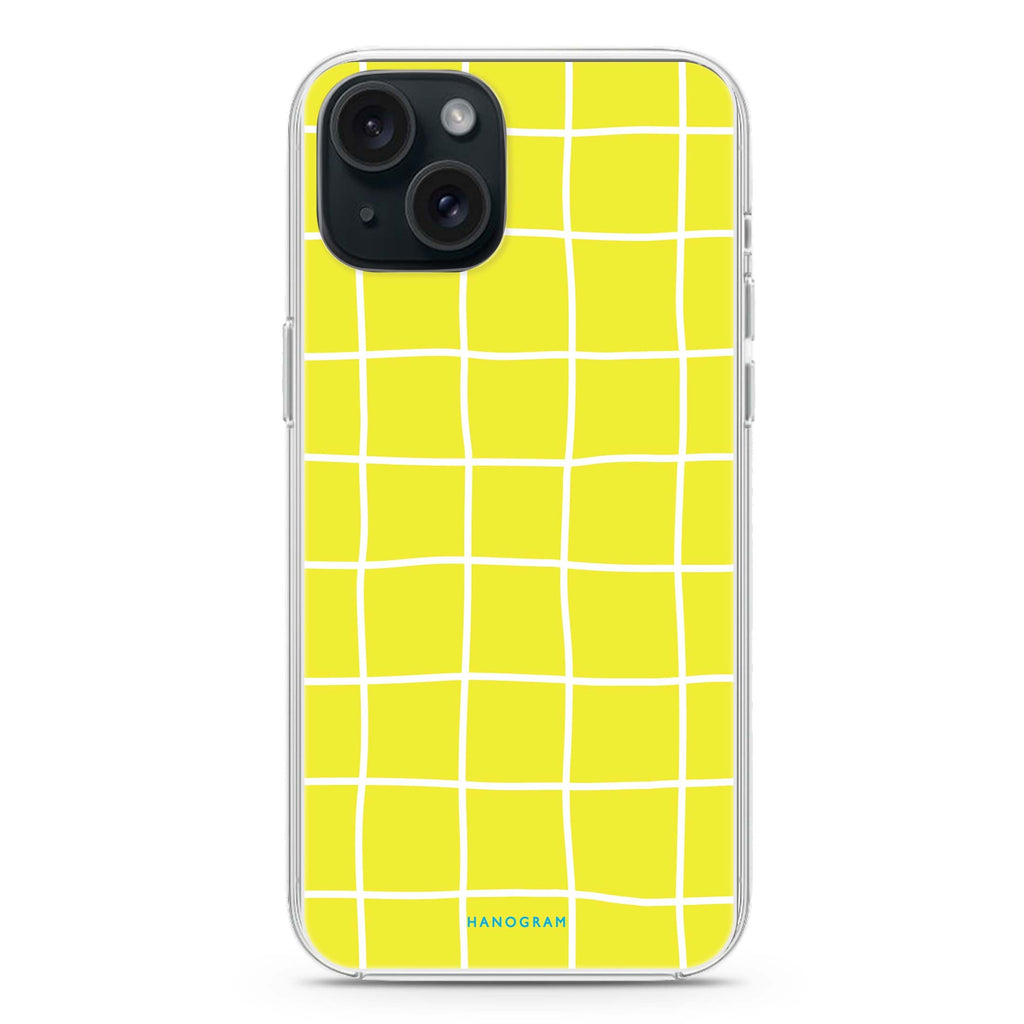 Yellow Checked Pattern iPhone Ultra Clear Case