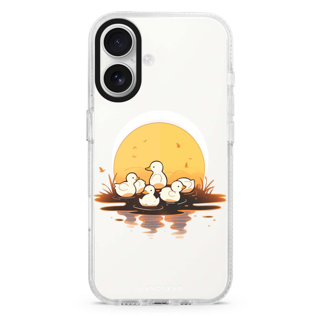 Dawn Duck Drift MagSafe Compatible iPhone 16 Ultra Clear Case - Personalized and Stylish Protection