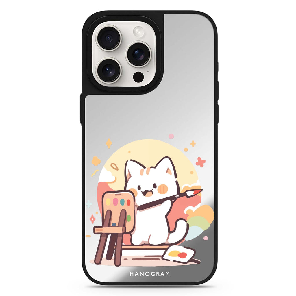 Feline Masterwork MagSafe compatible mirror case for iPhone 16/15/14 Pro Max and Pro, main view