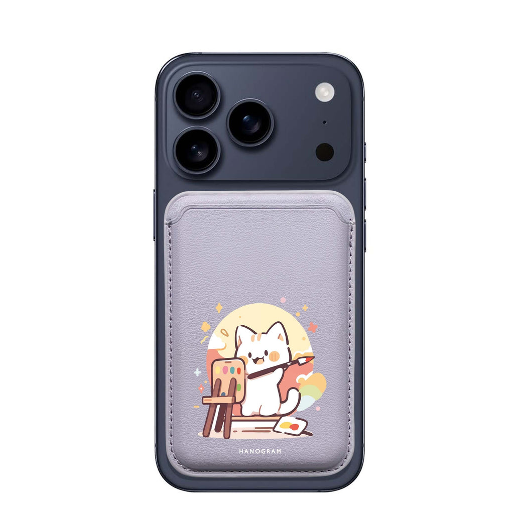 Feline Masterwork MagSafe wallet for iPhone, slim magnetic card holder, main view