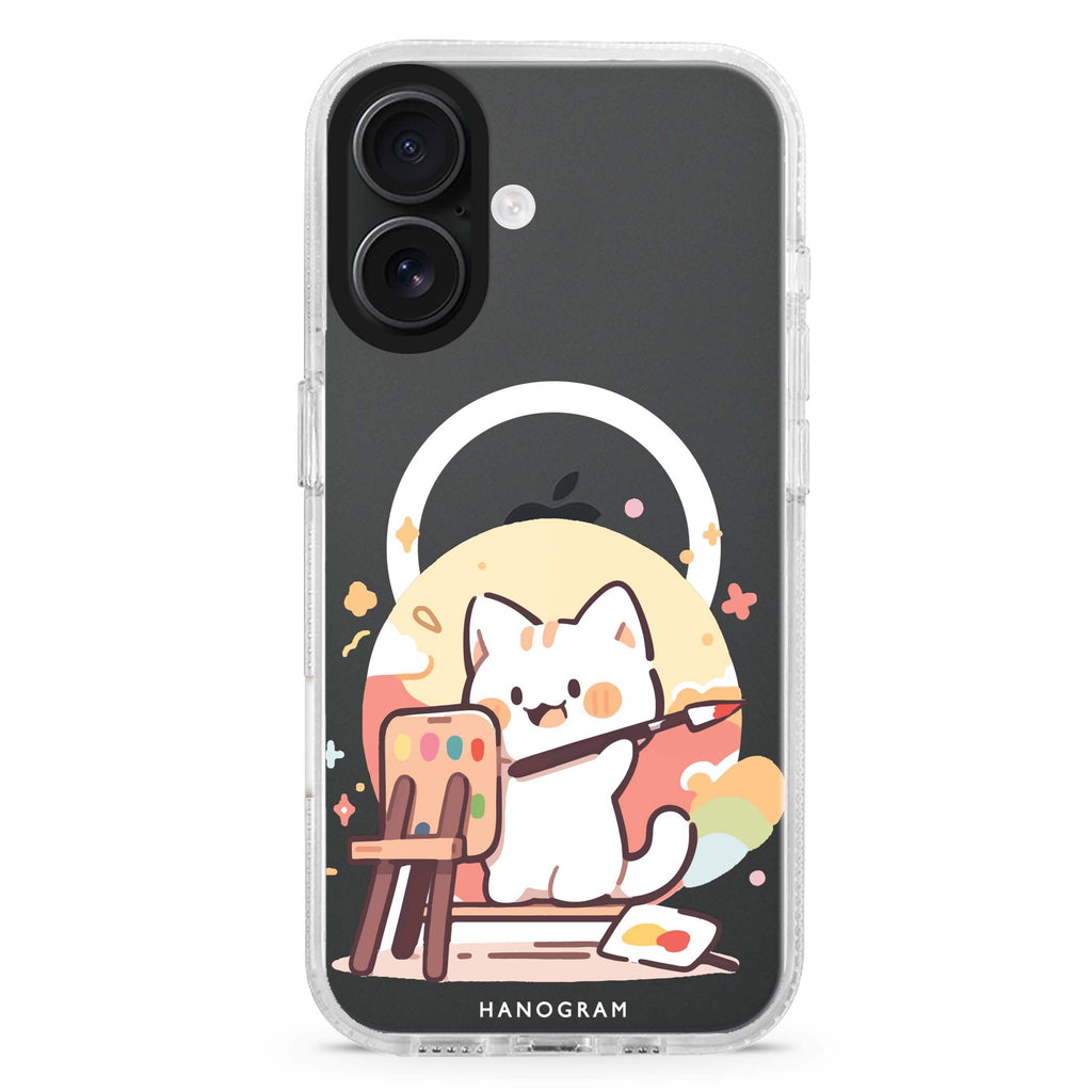 Feline Masterwork MagSafe Compatible iPhone 16 Ultra Clear Case - Personalized and Stylish Protection