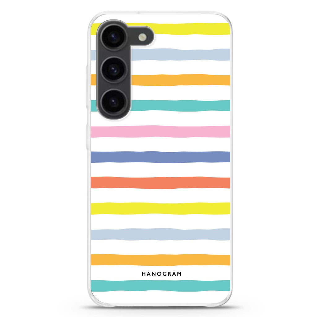 Colourful Line ultra-clear case for Samsung Galaxy S23/S22, front view