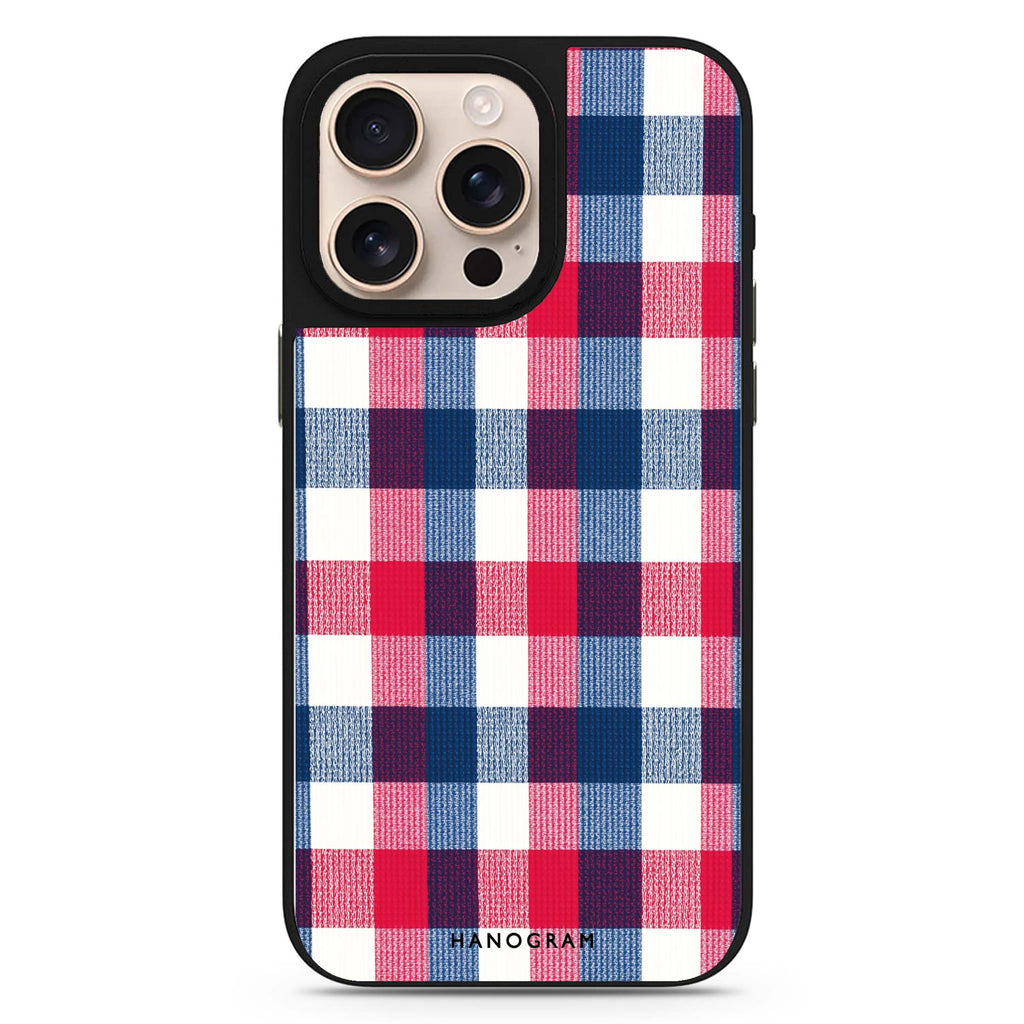 Patriot Plaid sleek reflective design iPhone 16/15/14 Pro Max & Pro mirror case