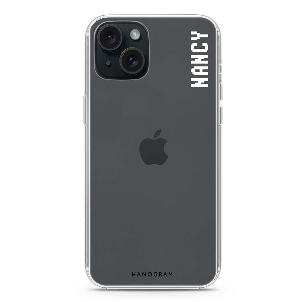 Pixel Custom Name II iPhone 15 Plus Ultra Clear Case