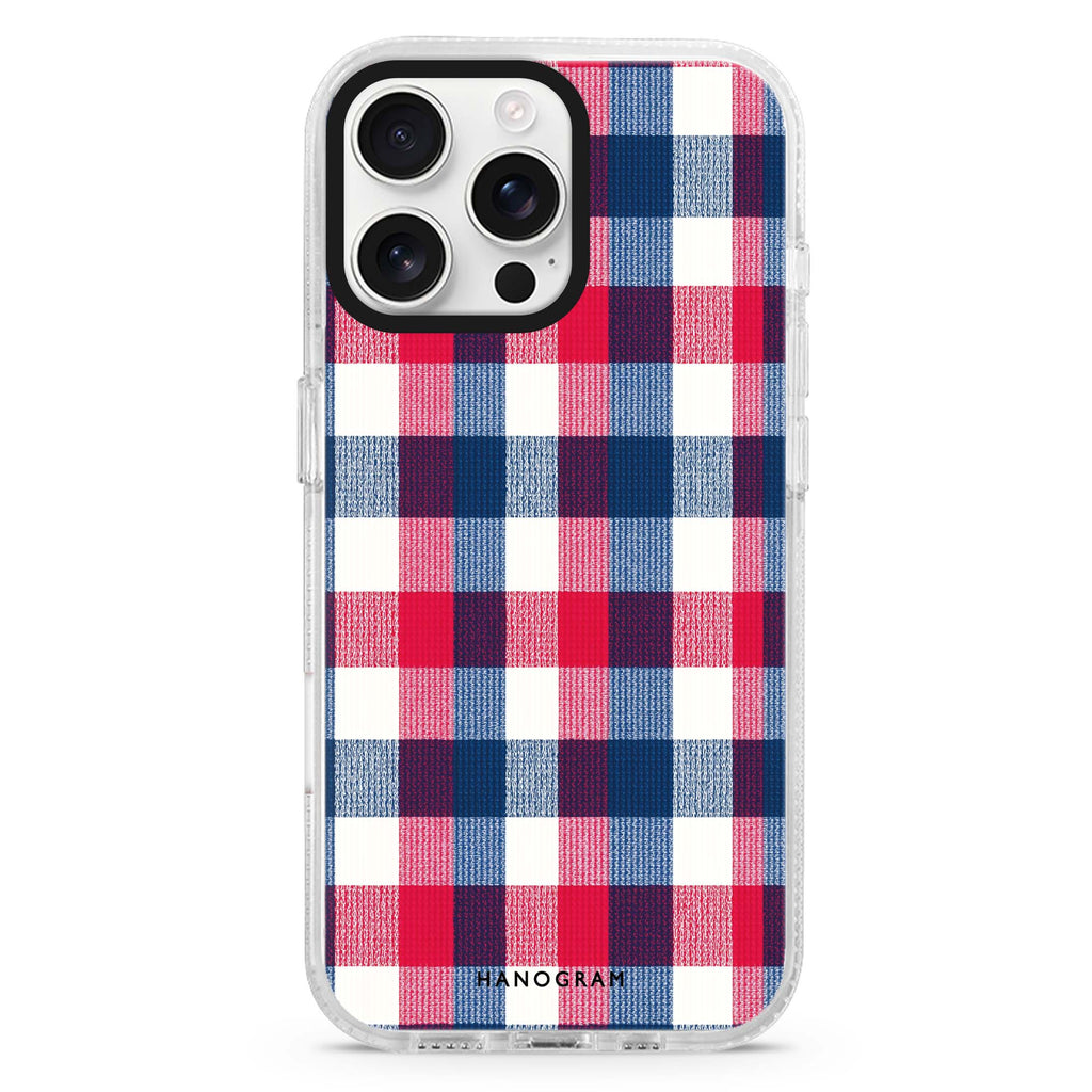 Patriot Plaid MagSafe Compatible Ultra Clear Case