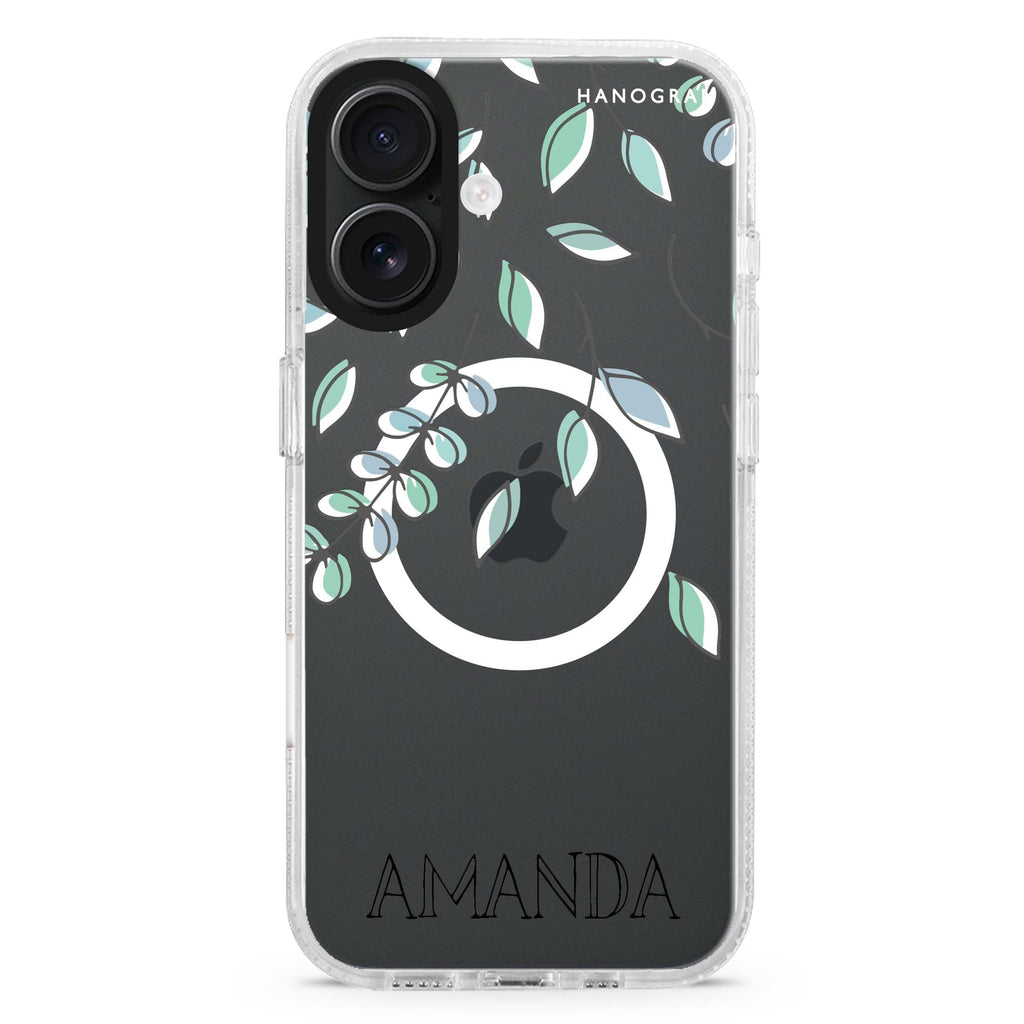 Fall Leaf MagSafe Compatible iPhone 16 Ultra Clear Case - Personalized and Stylish Protection