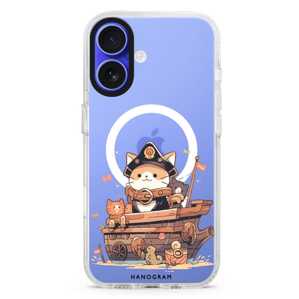 Buccaneer Kitty MagSafe Compatible iPhone 16 Ultra Clear Case - Personalized and Stylish Protection