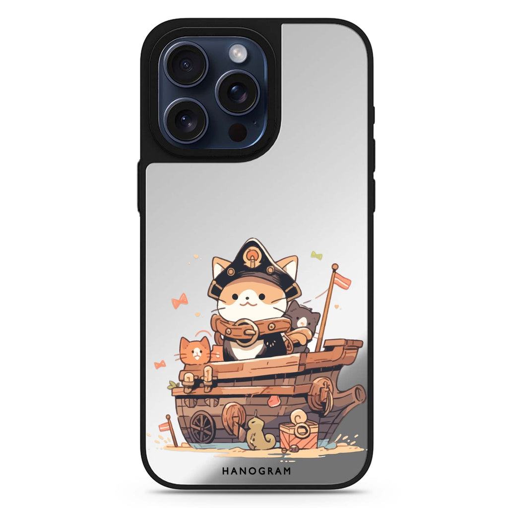 Buccaneer Kitty MagSafe compatible mirror case for iPhone 16/15/14 Pro Max and Pro, main view