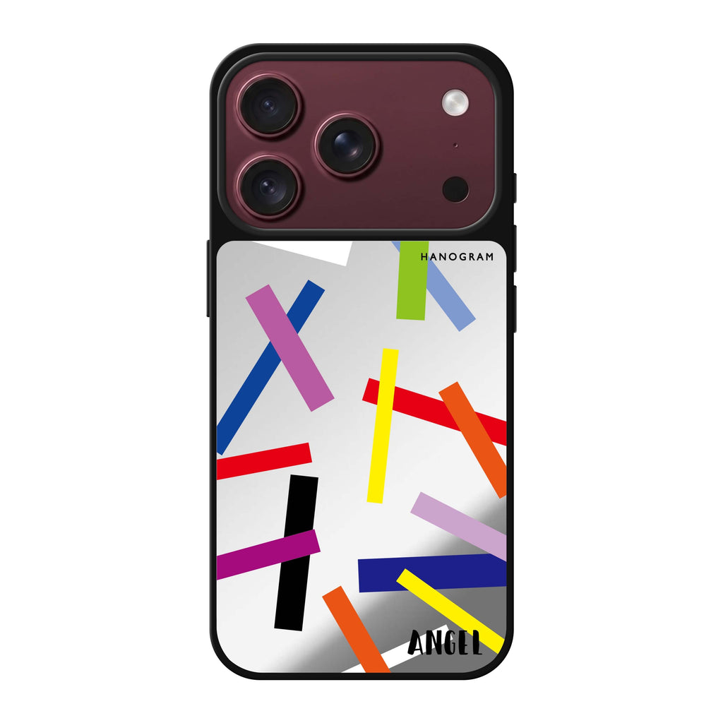 Abstract Art personalized name abstract iPhone 18 Pro Max mirror case