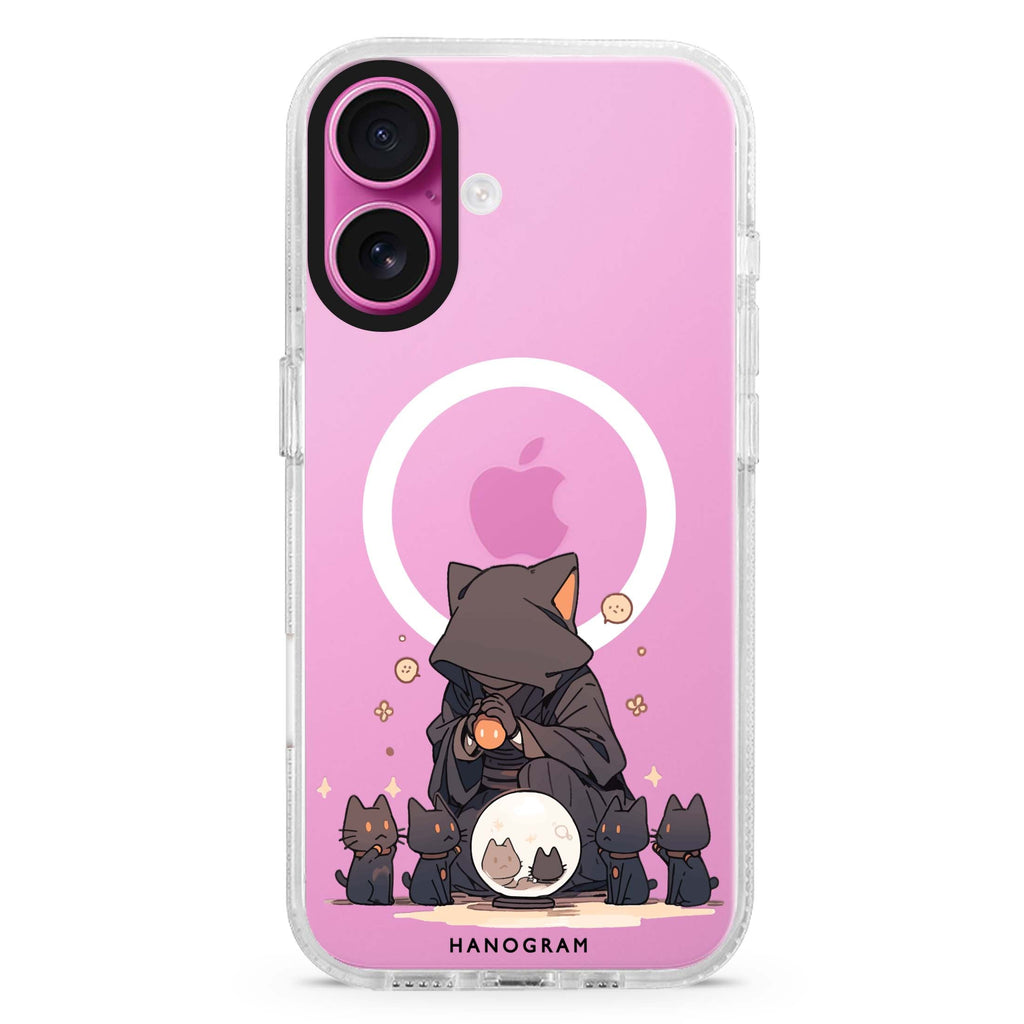 Seer Cat Charm MagSafe Compatible iPhone 16 Ultra Clear Case - Personalized and Stylish Protection
