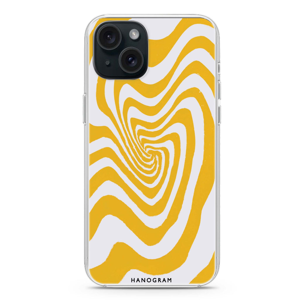 Abstract Paint Pattern iPhone 15 Plus MagSafe Compatible Ultra Clear Case