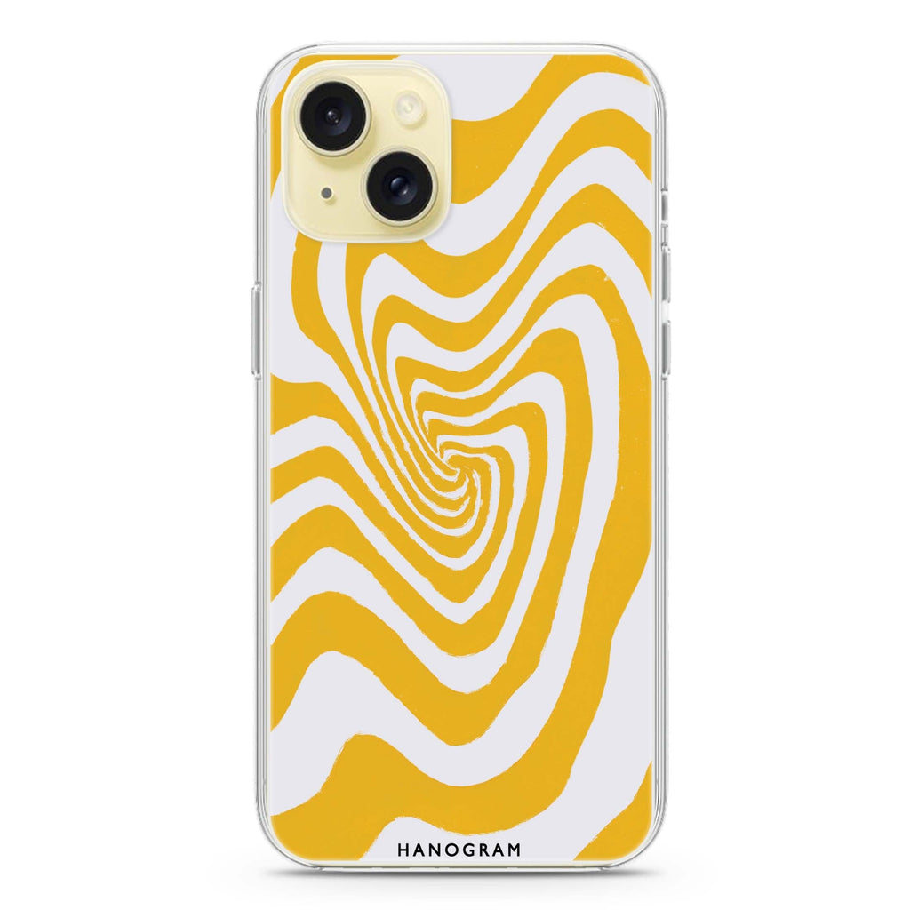 Abstract Paint Pattern iPhone 15 plus Ultra Clear Case