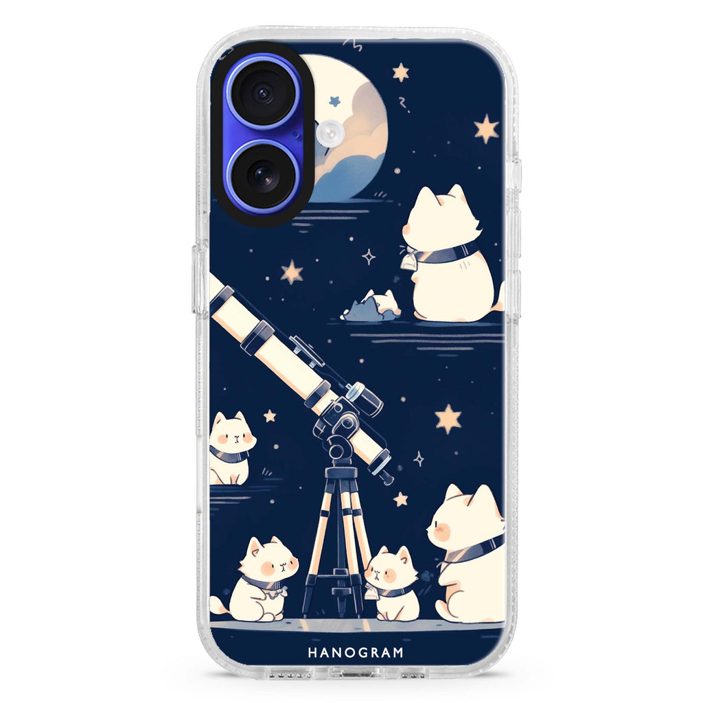 Stargazer Purr MagSafe Compatible iPhone 16 Ultra Clear Case - Personalized and Stylish Protection