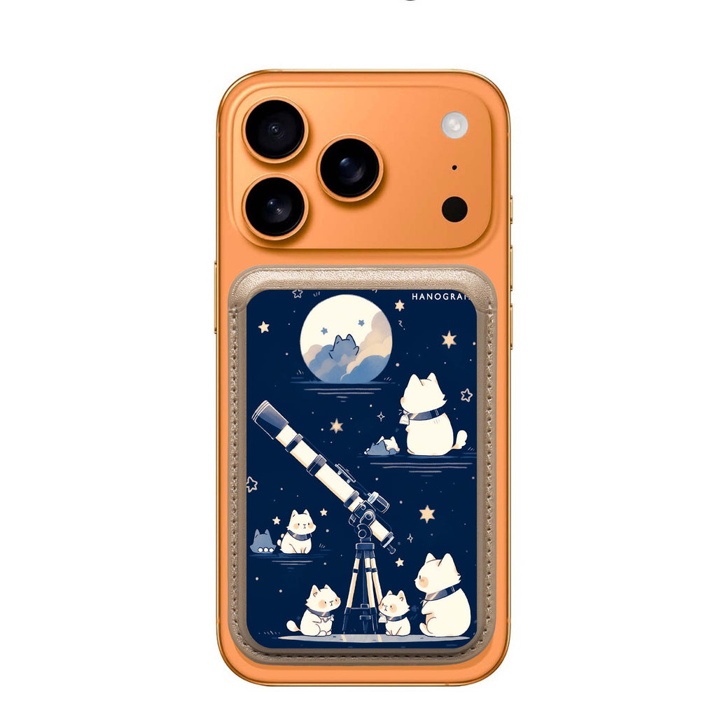 Stargazer Purr MagSafe wallet for iPhone, slim magnetic card holder, main view