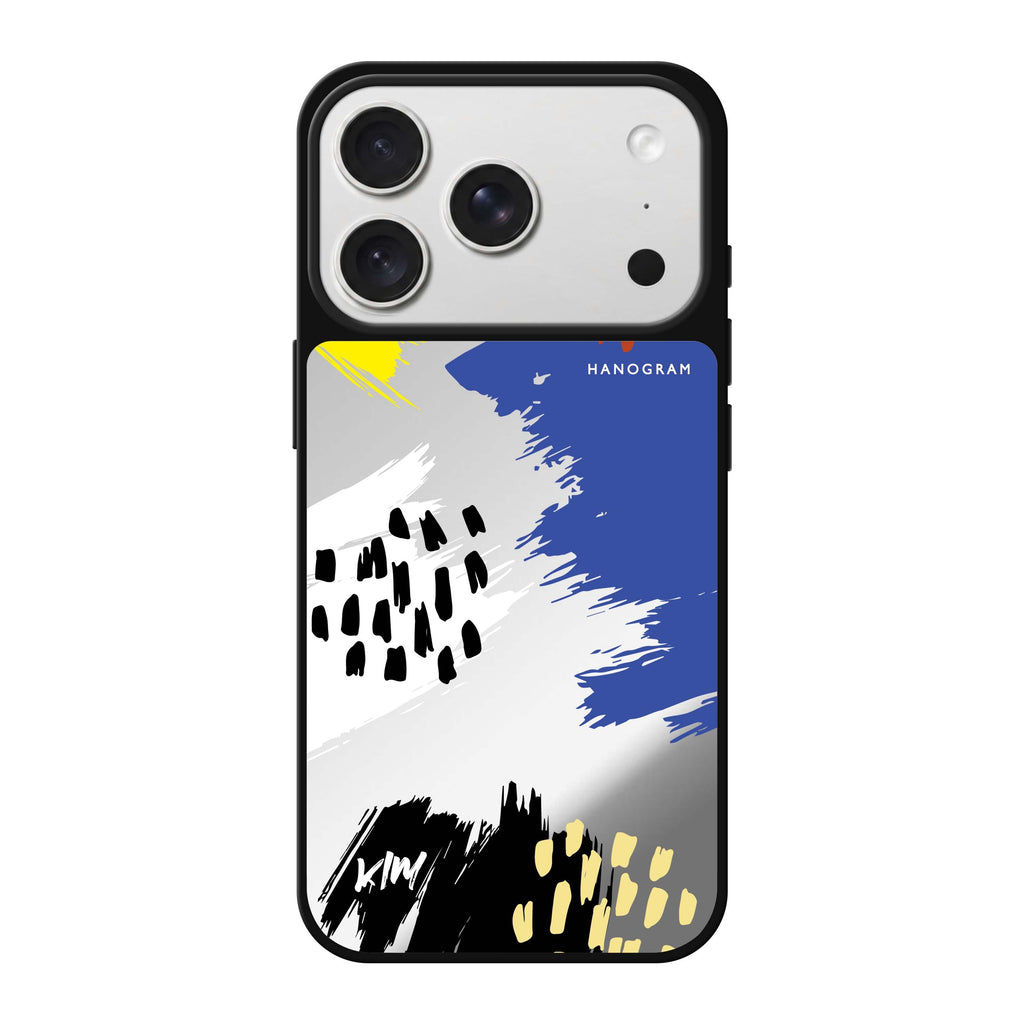 Trendy Abstract I personalized name abstract iPhone 18 Pro Max mirror case