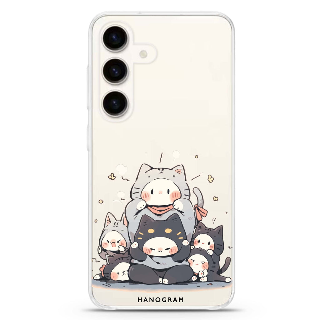 Feline Asana Lesson Samsung Galaxy Ultra Clear Case