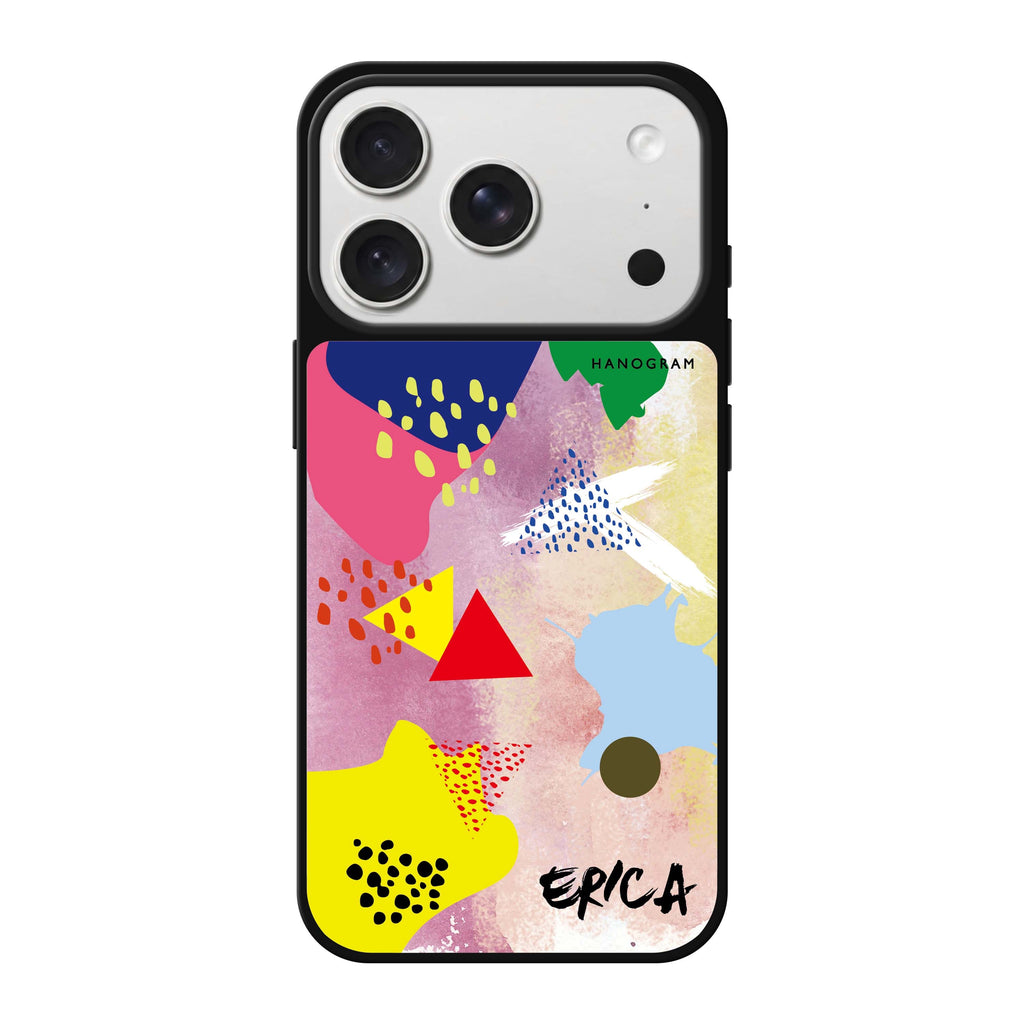Trendy Abstract III personalized name abstract iPhone 18 Pro Max mirror case