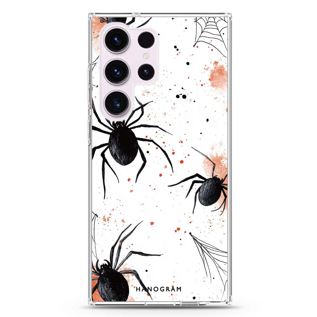 Web of Whimsy Samsung Galaxy S26/S25/S24/S23/S22 Ultra ultra clear case, transparent design, main view
