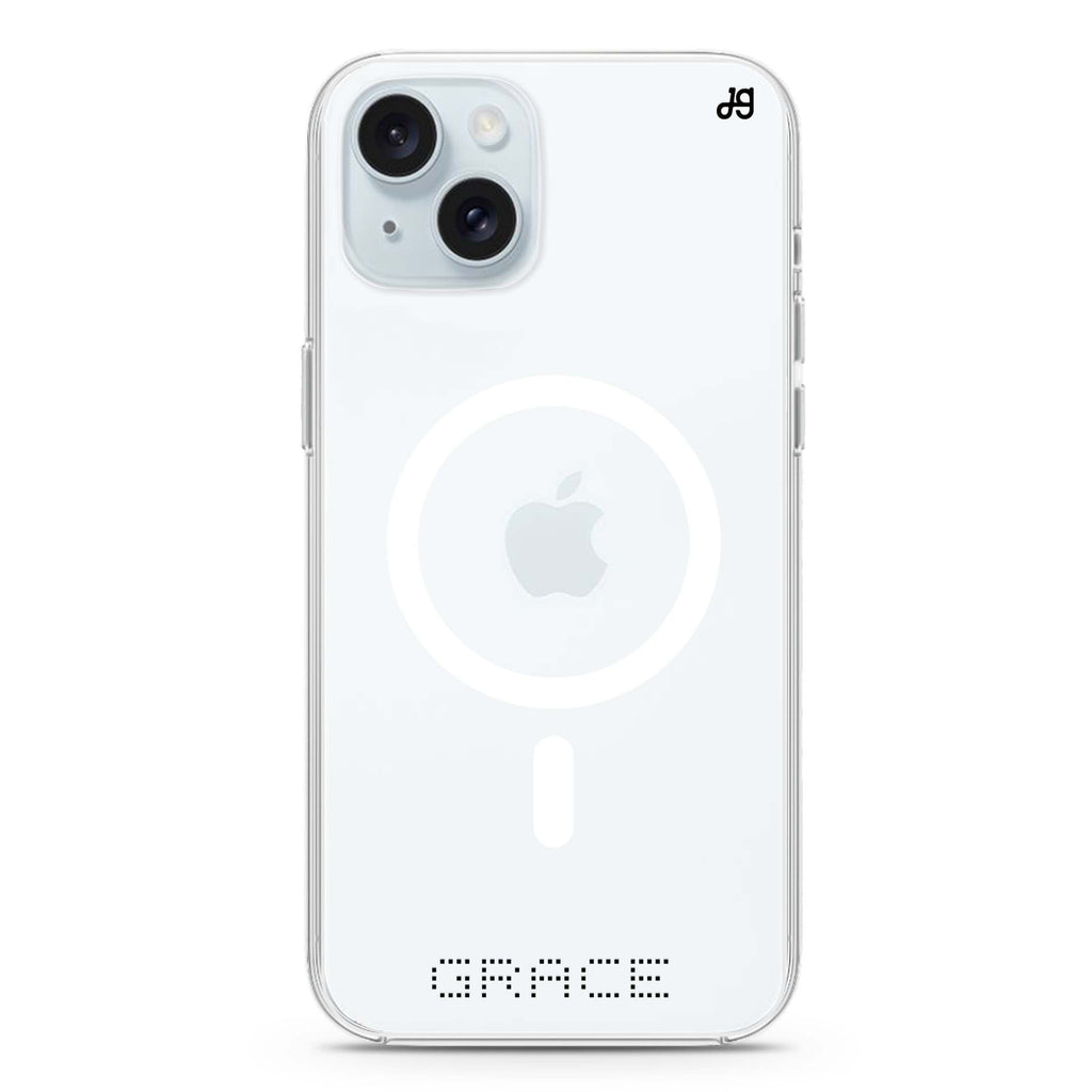 Digital Name II iPhone 15 Plus MagSafe Compatible Ultra Clear Case