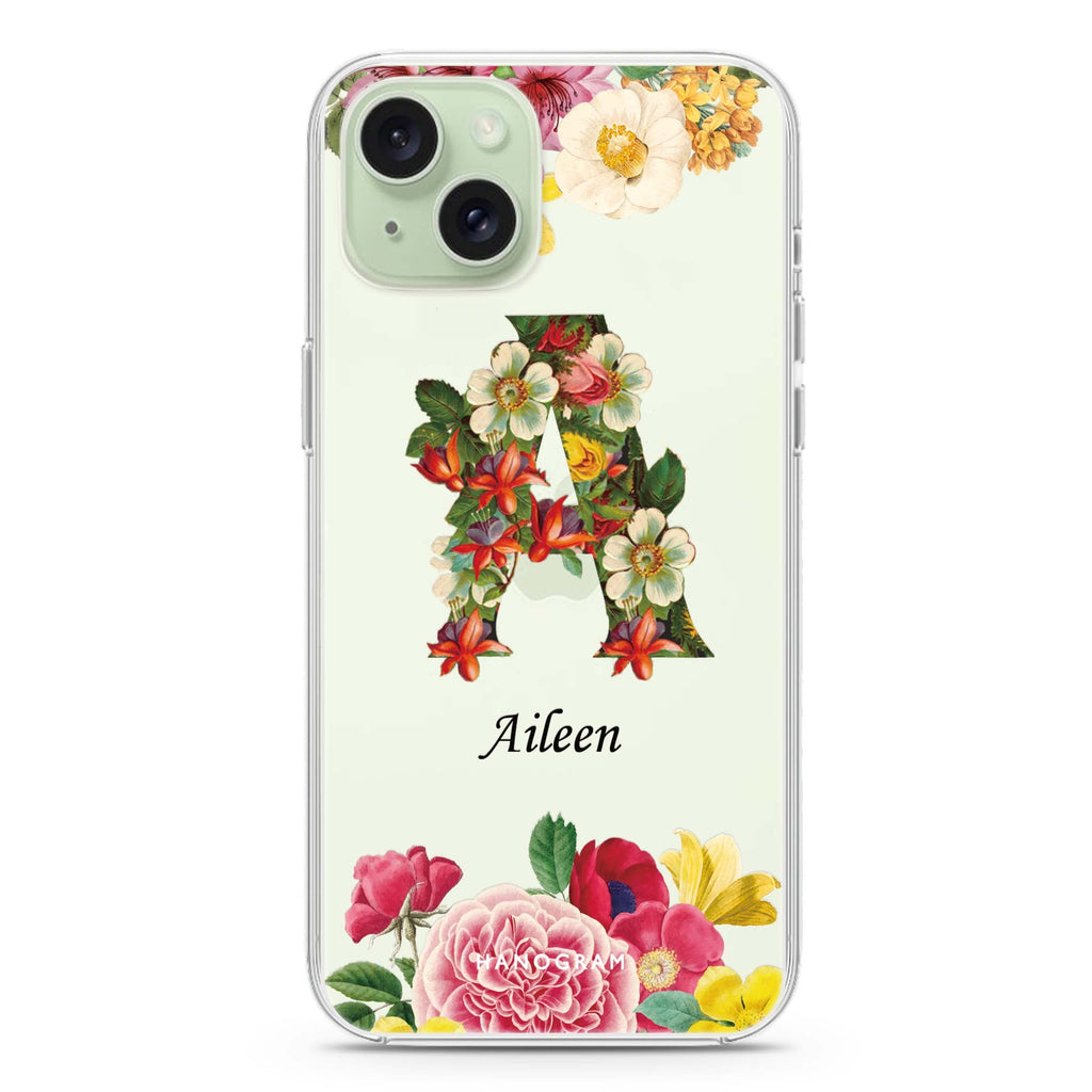 Bouqet Flower Monogram iPhone Ultra Clear Case