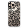My Floral Lace custom name iPhone 16/15/14 Pro Max & Pro ultra clear case floral design, front product view