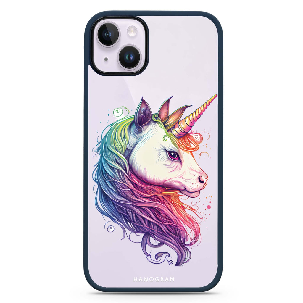 A unicorn iPhone 15 Plus Impact Guard Bumper Case